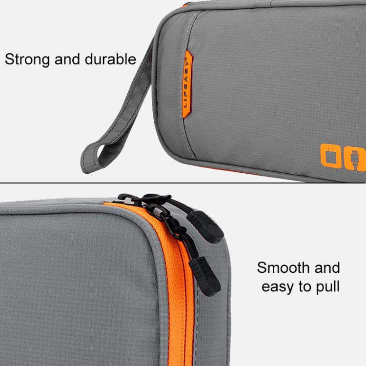 Cargador de auriculares multifuncional Bolsa de almacenamiento de cable de datos Paquete de energía portátil, tamaño: M, 25 x 18 x 5 cm, 25 x 18 x 5cm (Black), 25 x 18 x 5cm (Grey)