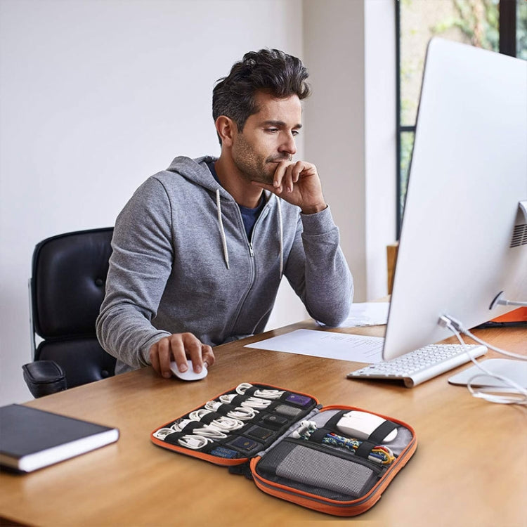 Cargador de auriculares multifuncional Bolsa de almacenamiento de cable de datos Paquete de energía portátil, tamaño: M, 25 x 18 x 5 cm, 25 x 18 x 5cm (Black), 25 x 18 x 5cm (Grey)