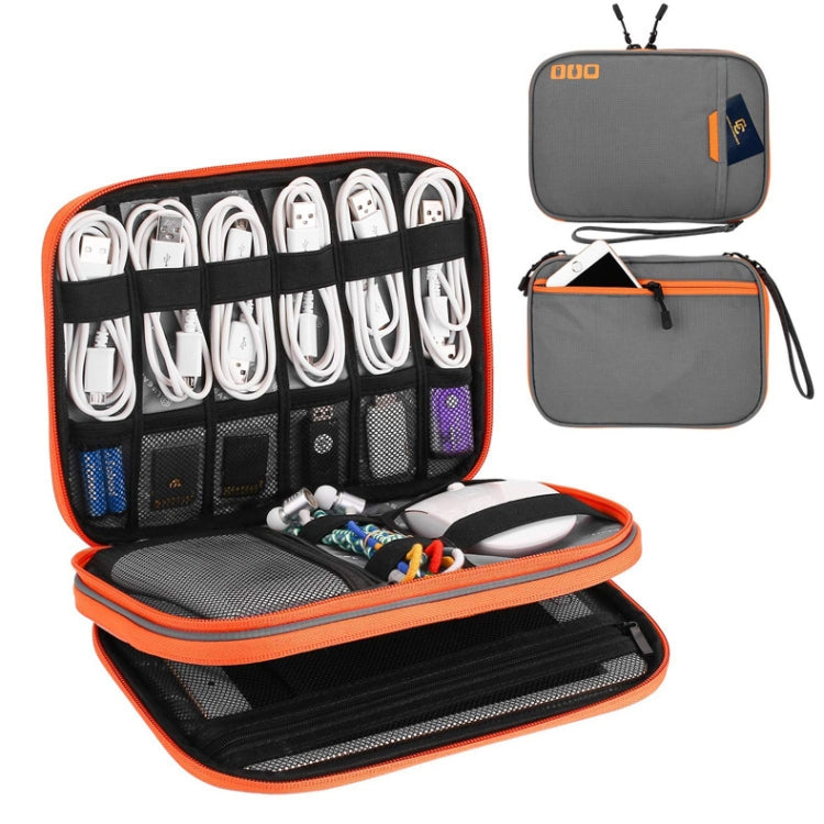 Cargador de auriculares multifuncional Bolsa de almacenamiento de cable de datos Paquete de energía portátil, tamaño: M, 25 x 18 x 5 cm, 25 x 18 x 5cm (Black), 25 x 18 x 5cm (Grey)
