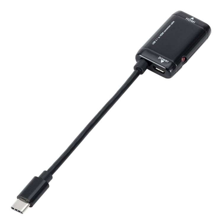Cable adaptador de video USB-C / Type-C 3.1 (MHL) a 1080P HD HDMI, longitud: 12 cm, 12cm