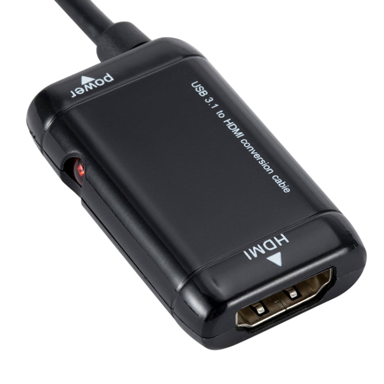 Cable adaptador de video USB-C / Type-C 3.1 (MHL) a 1080P HD HDMI, longitud: 12 cm, 12cm