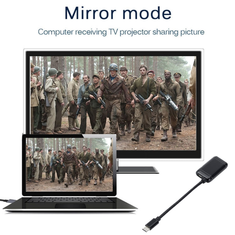 Cable adaptador de video USB-C / Type-C 3.1 (MHL) a 1080P HD HDMI, longitud: 12 cm, 12cm