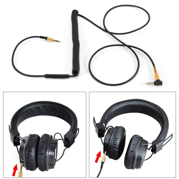 Cable de auriculares macho a macho de 3,5 mm de versión estándar para auriculares Marshall, longitud del cable: 1,25 m-1,8 m, Standard Version