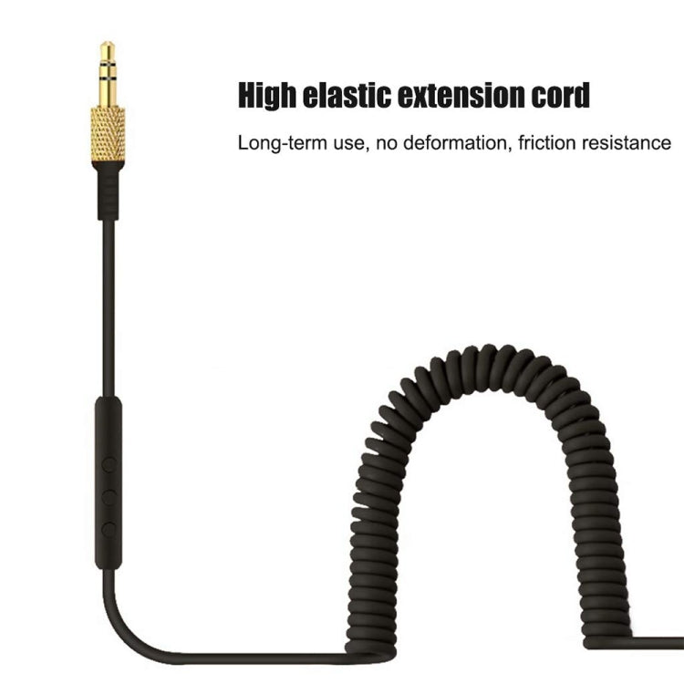 Versión de llamada controlada por cable Cable de auriculares macho a macho de 3,5 mm para auriculares Marshall, longitud del cable: 1,25 m-1,8 m, Wire-controlled Call Version