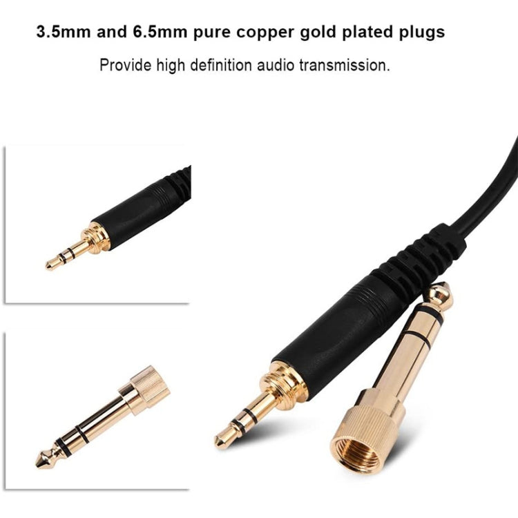 ZS0095 para cable de resorte para auriculares Sennheiser HD25 / HD560 / HD540 / HD430 / HD250, longitud del cable: 1,5 m-5 m, ZS0095