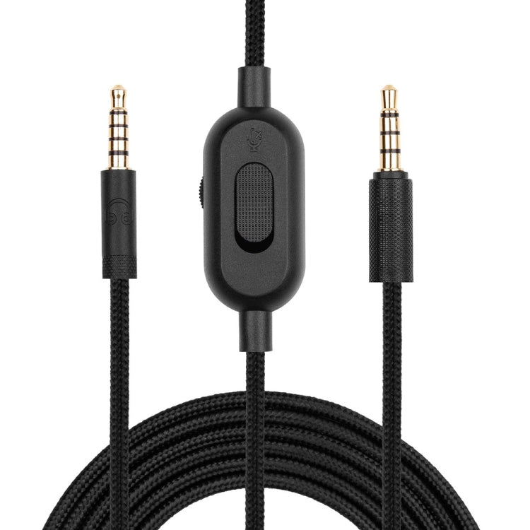 ZS0159 para Logitech G433 / G233 / G Pro / G Pro X Cable de audio para auriculares para juegos macho a macho de 3,5 mm con control por cable, longitud del cable: 2 m
