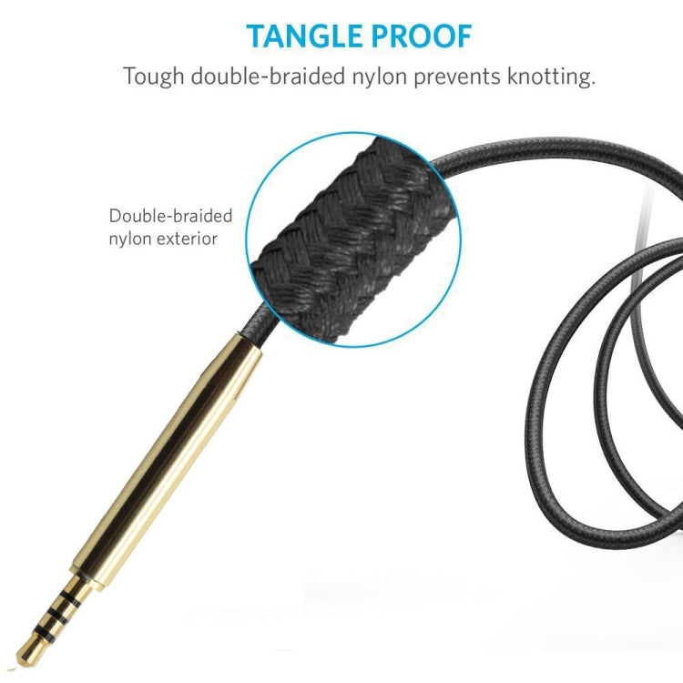 zs0110 Para AKG Y40 y Creative Aurvana Live2 y Bose QC25 Versión estándar Cable para auriculares de 2,5 mm a 3,5 mm, Longitud del cable: 1,5 m, Standard Version