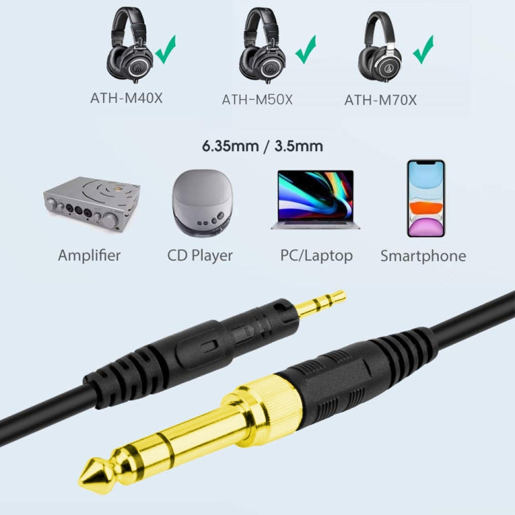 ZS0088 para cable de audio para auriculares con resorte Audio-Technica ATH-M50X / ATH-M40X, longitud del cable: 1,4 m-3 m, ZS0088