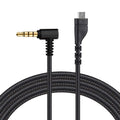 ZS0135 para cable de audio para auriculares SteelSeries Arctis 3/5/7, longitud del cable: 2 m, Audio Cable Black, Audio Cable Silver