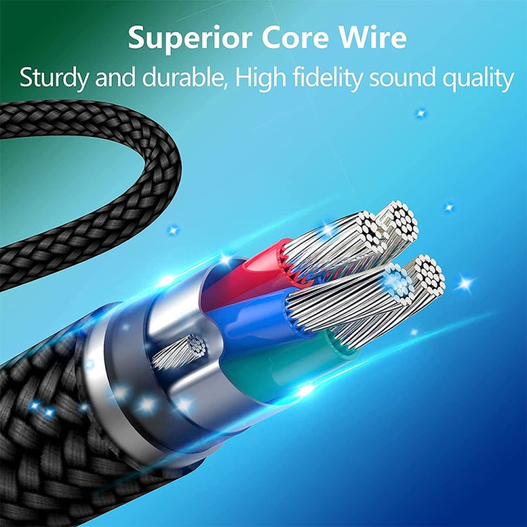 ZS0135 para cable de audio para auriculares SteelSeries Arctis 3/5/7, longitud del cable: 2 m, Audio Cable Black, Audio Cable Silver