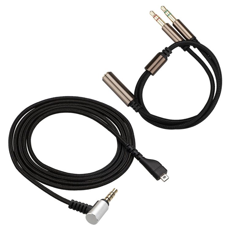 ZS0135 2 en 1 para SteelSeries Arctis 3 / 5 / 7 Cable de audio para auriculares + Juego de cables adaptadores para auriculares, Audio Cable + Adapter Cable