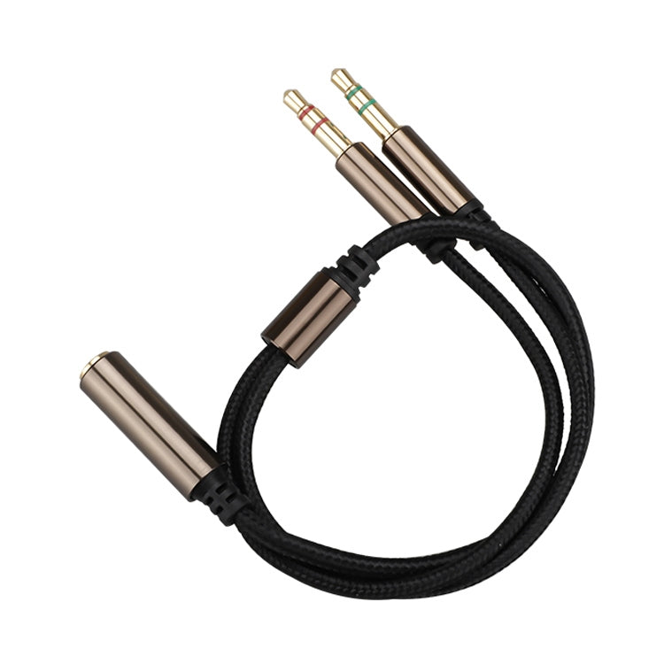 ZS0135 para SteelSeries Arctis 3/5/7 Cable adaptador de auriculares hembra de 3,5 mm a macho dual de 3,5 mm, longitud del cable: 30 cm, Adapter Cable