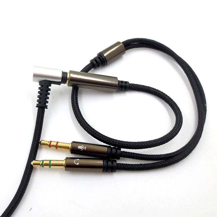 ZS0135 para SteelSeries Arctis 3/5/7 Cable adaptador de auriculares hembra de 3,5 mm a macho dual de 3,5 mm, longitud del cable: 30 cm, Adapter Cable