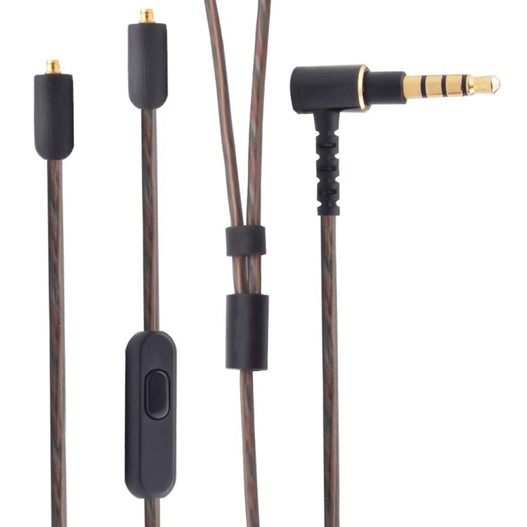 ZS0114 para Sony XBA-N3AP / XBA-N1AP Cable de audio para auriculares con control de cable macho a MMCX de 3,5 mm, longitud del cable: 1,2 m