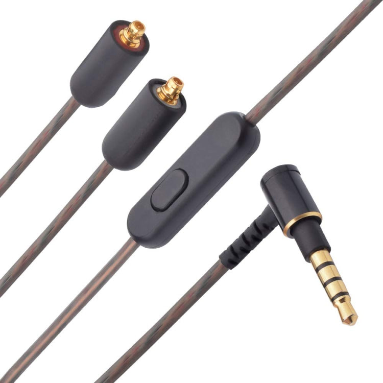 ZS0114 para Sony XBA-N3AP / XBA-N1AP Cable de audio para auriculares con control de cable macho a MMCX de 3,5 mm, longitud del cable: 1,2 m