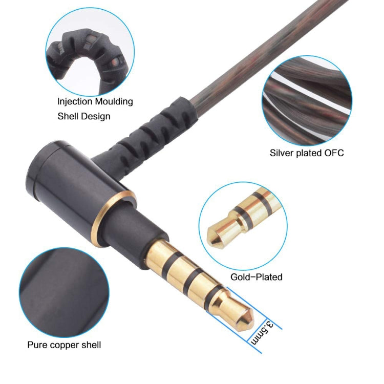ZS0114 para Sony XBA-N3AP / XBA-N1AP Cable de audio para auriculares con control de cable macho a MMCX de 3,5 mm, longitud del cable: 1,2 m