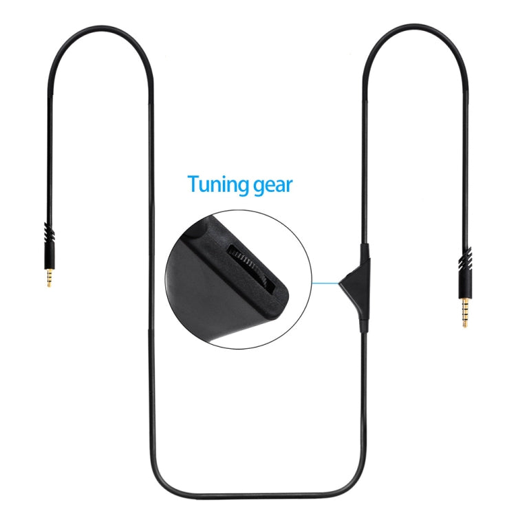 ZS0175 para Logitech Astro A10 / A40 / A30 Cable de audio para auriculares de volumen ajustable macho a macho de 3,5 mm, longitud del cable: 2 m, For Logitech Astro A10 2m