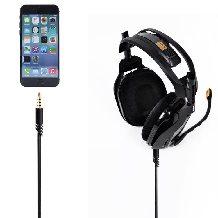 ZS0175 para Logitech Astro A10 / A40 / A30 Cable de audio para auriculares de volumen ajustable macho a macho de 3,5 mm, longitud del cable: 2 m, For Logitech Astro A10 2m