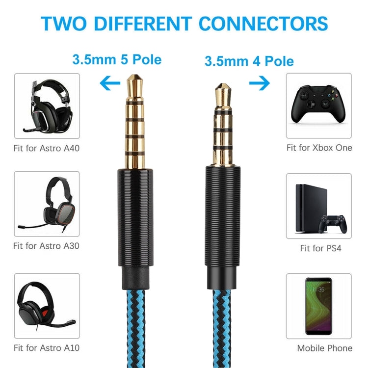 Cable de audio para auriculares para juegos ZS0162 versión recta para Logitech Astro A10 A40 A30, Straight Version
