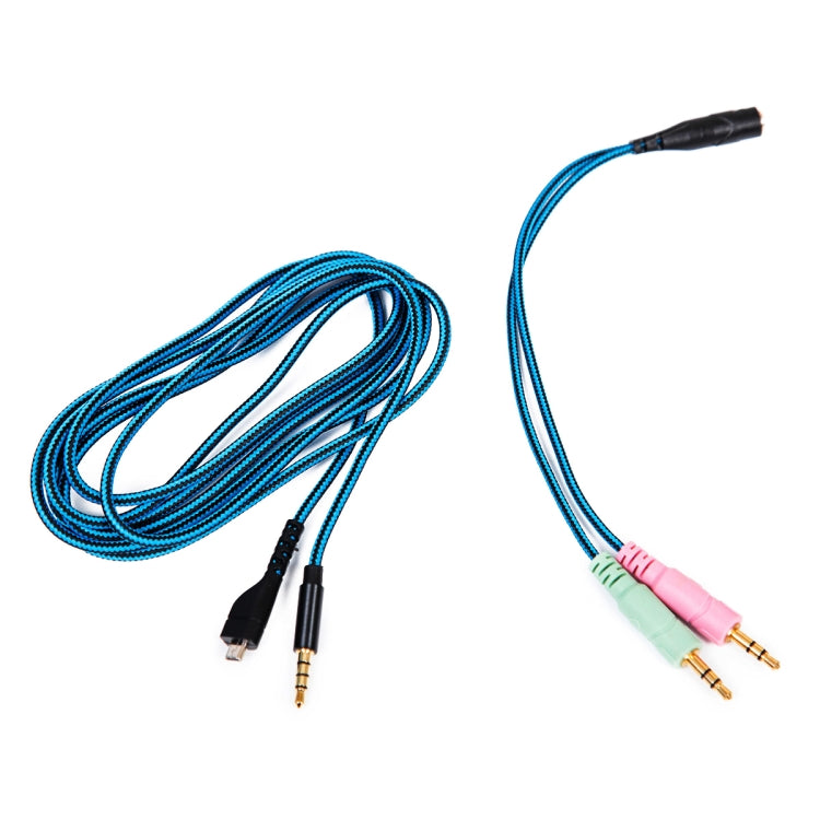 ZS0158 Enchufe recto + Cable adaptador Cable de audio para auriculares para juegos para SteelSeries Arctis 3/5/7, Straight Plug + Adapter Cable