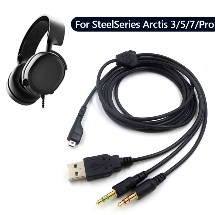 Cable de audio para auriculares de 3 clavijas ZS0224 para SteelSeries Arctis 3/5/7/Pro, ZS0224
