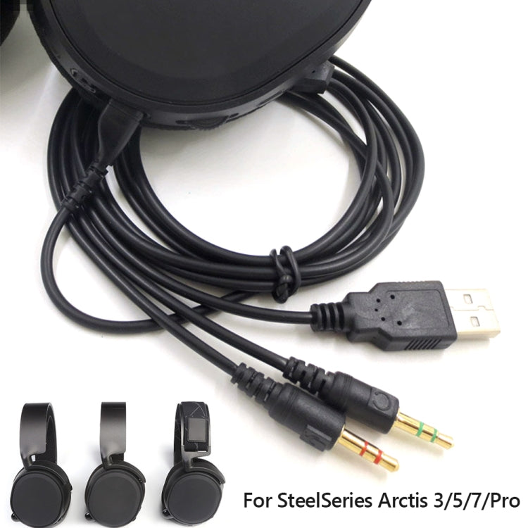 Cable de audio para auriculares de 3 clavijas ZS0224 para SteelSeries Arctis 3/5/7/Pro, ZS0224