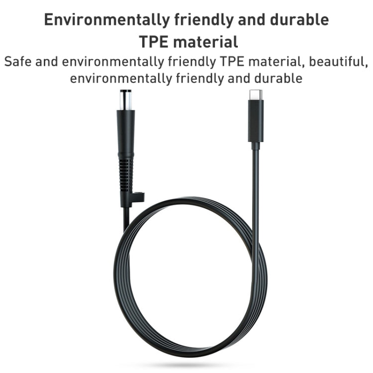 Cable de carga de alimentación para computadora portátil USB-C / Type-C a 7,4 x 0,6 mm para HP, longitud del cable: aproximadamente 1,5 m, Type-C to 7.4 x 0.6mm For HP Laptop, Type-C to 7.4 x 0.6mm