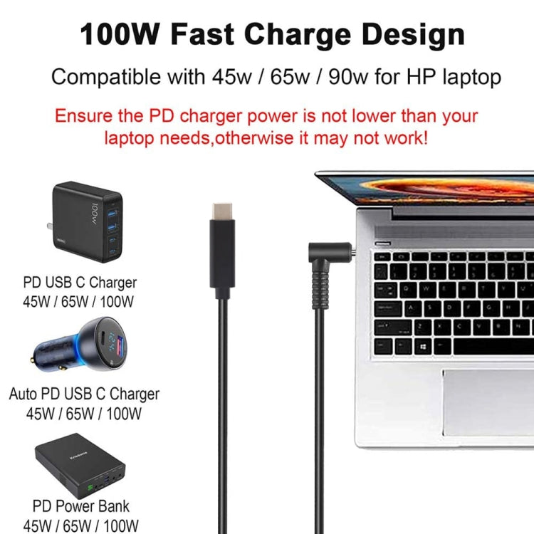 Cable de carga de alimentación para computadora portátil USB-C / Type-C a 3,0 x 1,0 mm, longitud del cable: aproximadamente 1,5 m, Type-C to 3.0 x 1.1mm