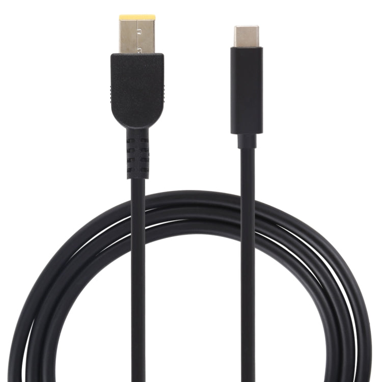 Cable de carga de alimentación para computadora portátil USB-C / Type-C a Big Square macho para Lenovo, longitud del cable: aproximadamente 1,5 m, Type-C to Big Square
