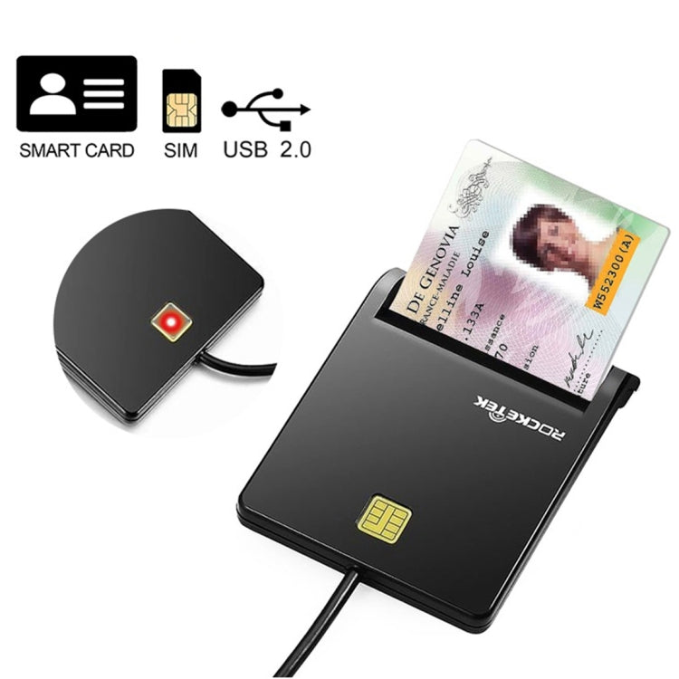 Lector de tarjetas inteligentes ROCKETEK SCR1-C CAC ID SIM Chip, SCR1-C