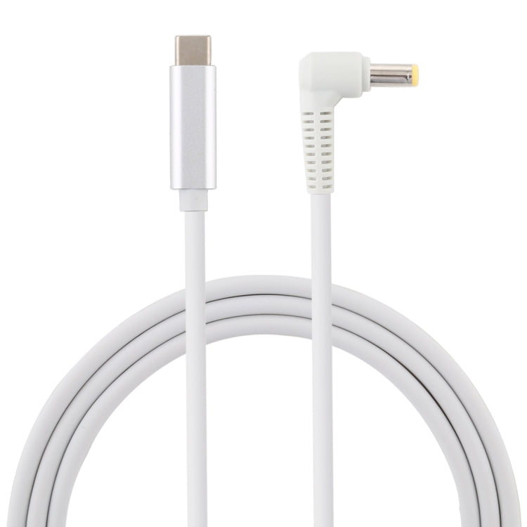 Cable de carga de alimentación para computadora portátil USB-C / Type-C a 5,5 x 2,5 mm, longitud del cable: aproximadamente 1,5 m, Type-C to 5.5 x 2.5mm(Elbow)