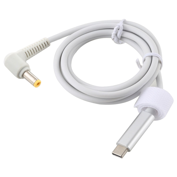 Cable de carga de alimentación para computadora portátil USB-C / Type-C a 5,5 x 2,5 mm, longitud del cable: aproximadamente 1,5 m, Type-C to 5.5 x 2.5mm(Elbow)