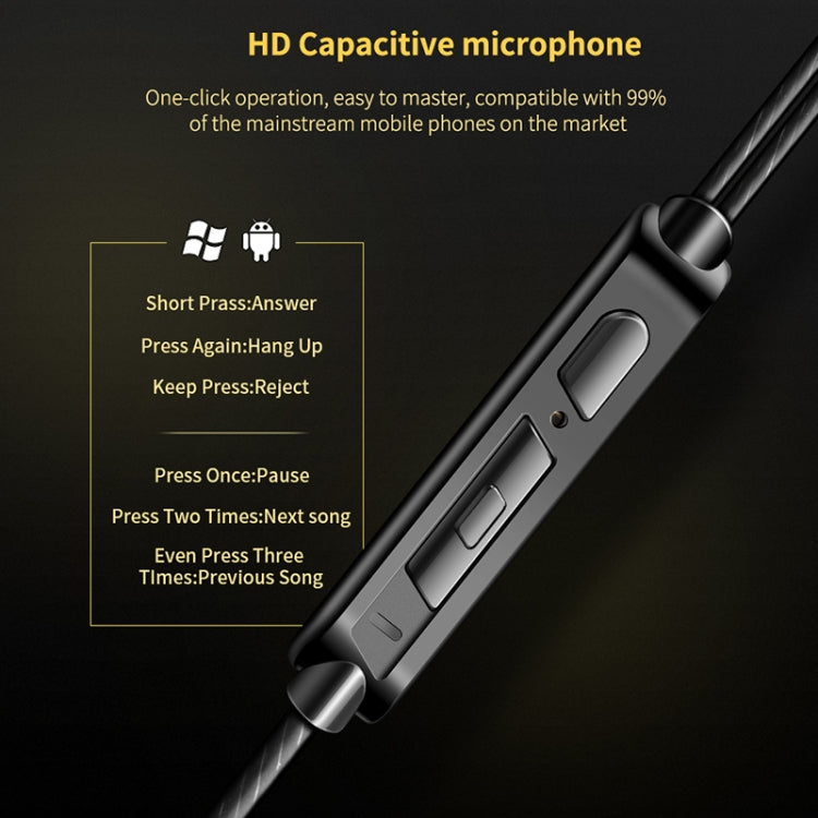 QKZ CK3 HIFI Auriculares internos de música de cuatro unidades