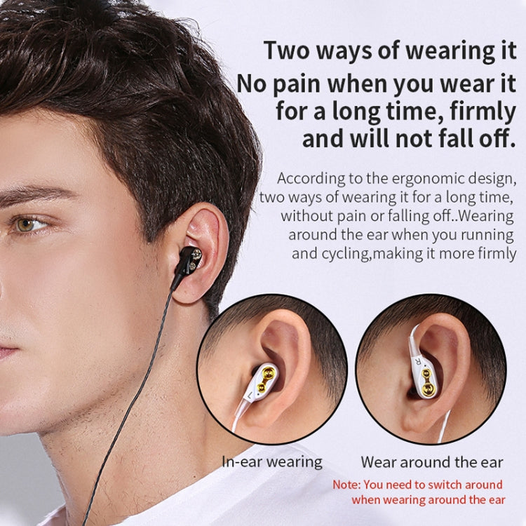 Auriculares internos de música deportivos QKZ CK8 HiFi de cuatro unidades