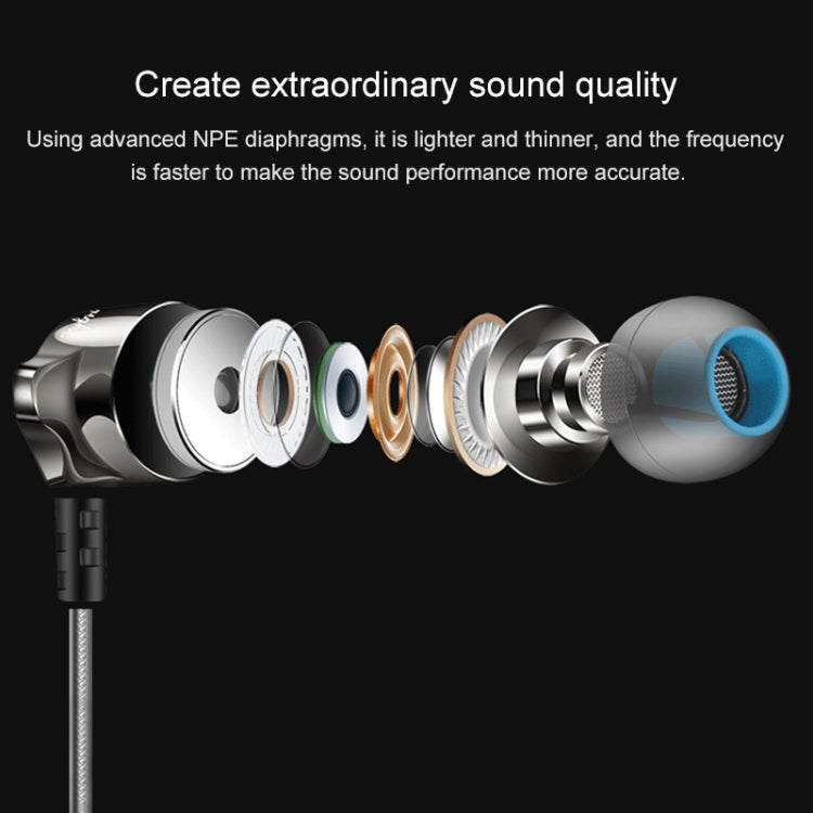 QKZ DM7 Auriculares internos de música deportivos totalmente metálicos de alta calidad, versión básica
