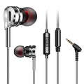 QKZ DM9 Auriculares internos de música deportivos totalmente metálicos de alta calidad, versión con micrófono