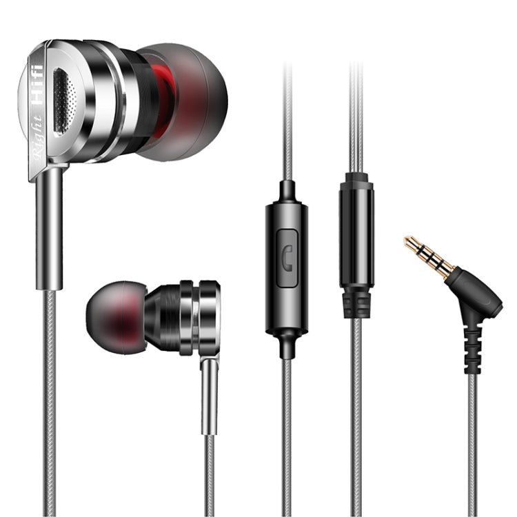 QKZ DM9 Auriculares internos de música deportivos totalmente metálicos de alta calidad, versión con micrófono