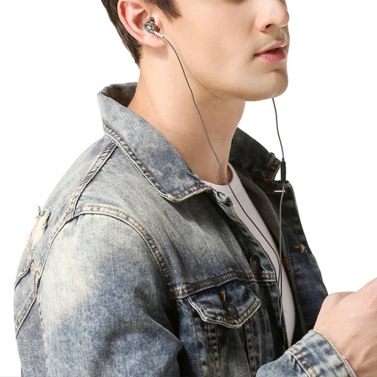 QKZ DM9 Auriculares internos de música deportivos totalmente metálicos de alta calidad, versión con micrófono