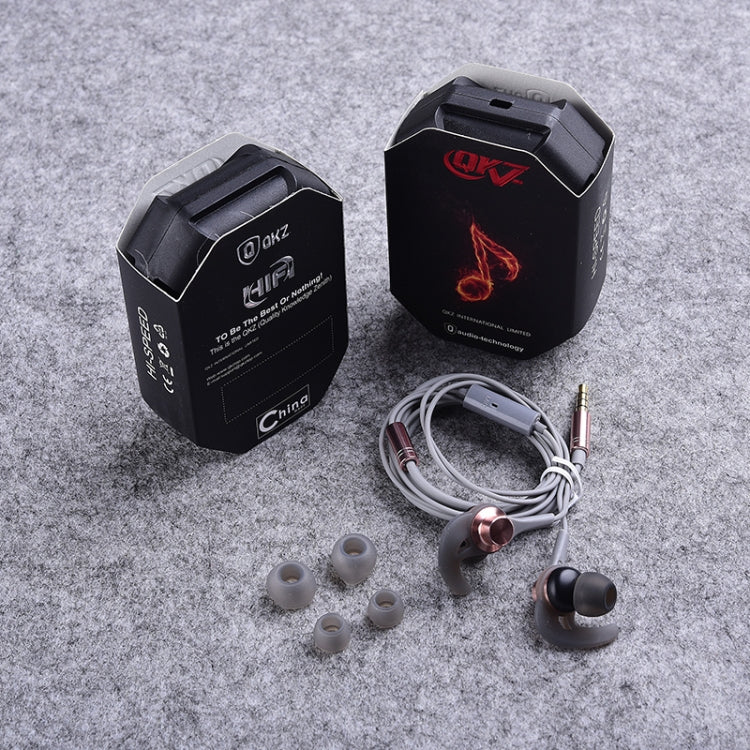 QKZ EQ1 CNC Metal Shark Fin Auriculares Deportes Música Auriculares, Versión Micrófono