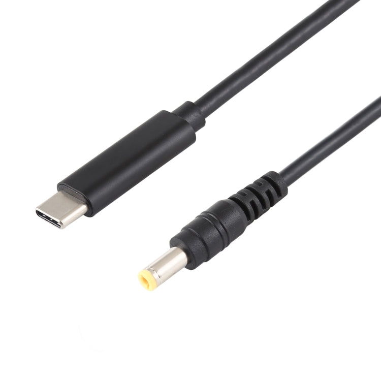 Cable de carga de alimentación para computadora portátil USB-C / Type-C a 5,5 x 2,5 mm, longitud del cable: aproximadamente 1,5 m (negro), Type-C to 5.5 x 2.5mm(Straight)