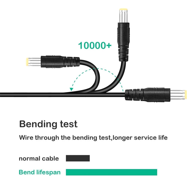 Cable de carga de alimentación para computadora portátil USB-C / Type-C a 5,5 x 2,5 mm, longitud del cable: aproximadamente 1,5 m (negro), Type-C to 5.5 x 2.5mm(Straight)