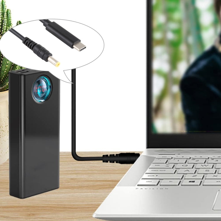 Cable de carga de alimentación para computadora portátil USB-C / Type-C a 5,5 x 2,5 mm, longitud del cable: aproximadamente 1,5 m (negro), Type-C to 5.5 x 2.5mm(Straight)