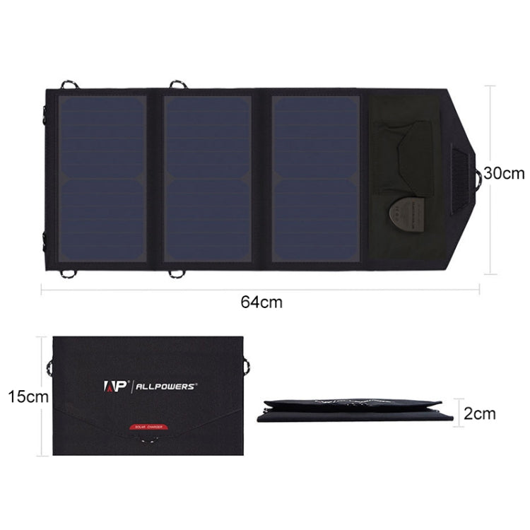ALLPOWERS 18V 21W Panel de cargador solar energía solar plegable impermeable