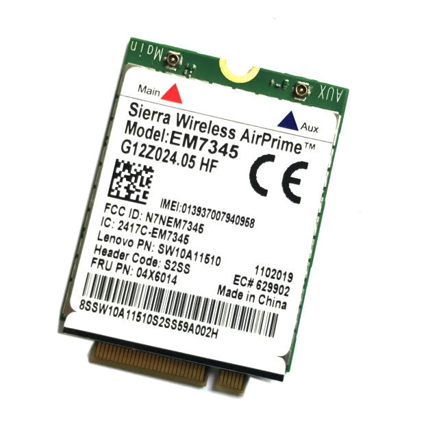 Módulo EM7345 4G Tarjeta NGFF M.2 WWAN 04 x 6014 Tarjeta 4G LTE / HSPA + 42Mbps para Lenovo IBM / ThinkPad T450 / X240, EM7345