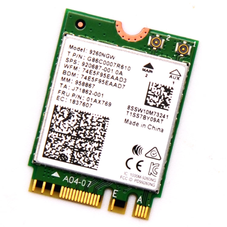 Tarjeta de red WLAN Bluetooth 5.0 9260NGW Wireless-AC de doble banda 802.11ac 1730Mbps, 9260NGW Wireless-AC