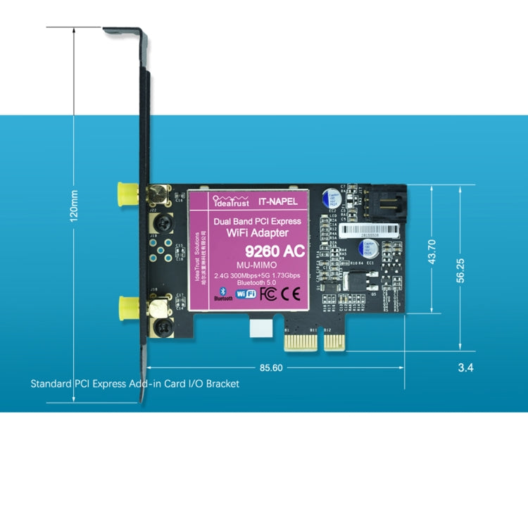 9260NGW nuevo para Intel Dual Band Wireless-AC 9260AC Bluetooth 5,0 5G 1730Mbps tarjeta de red Wifi PK 8265/7260/8260, 9260NGW
