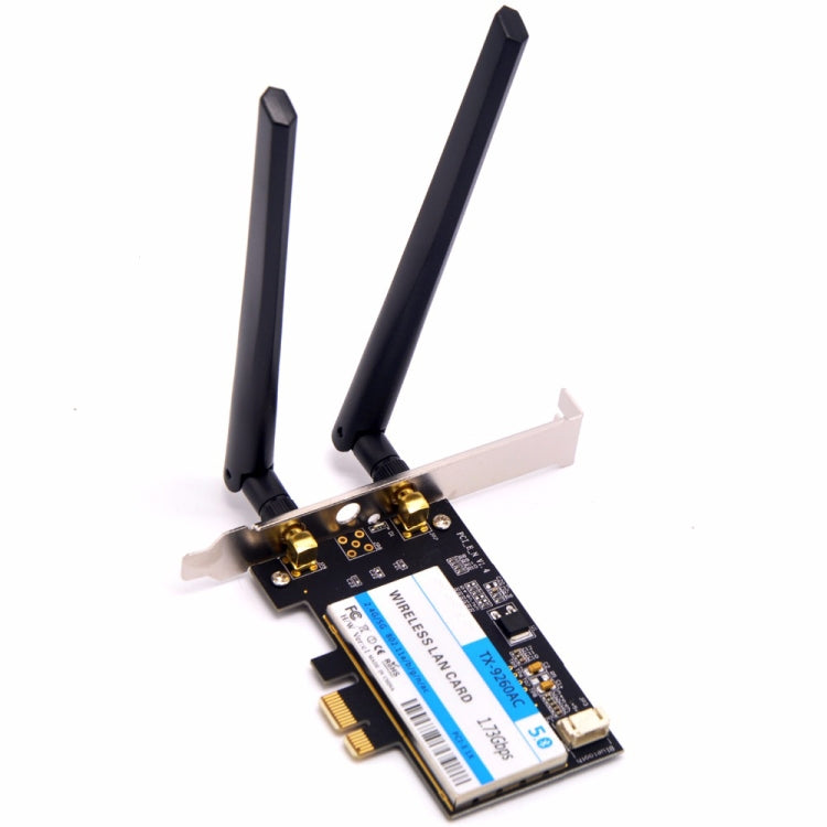 TX-9260AC Adaptador WiFi PCI-e de escritorio de doble banda 802.11ac 1730Mbps + tarjeta de red WLAN Bluetooth 5,0 para Intel 9260ac, TX-9260AC 1730Mbps