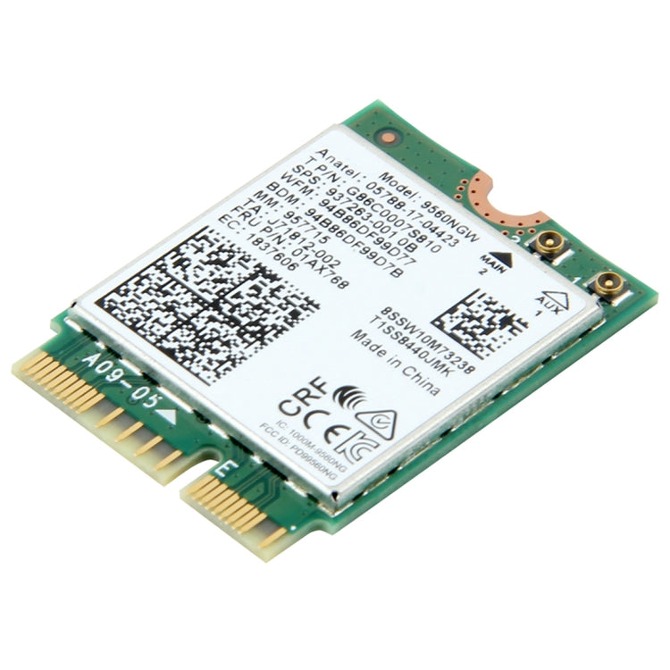9560NGW doble banda 1,73 Gbps inalámbrico para Intel 9560ac NGFF Key E tarjeta Wifi 8020.11ac Bluetooth 5,0 portátil para Windows 10, 9560NGW  Intel 9560ac