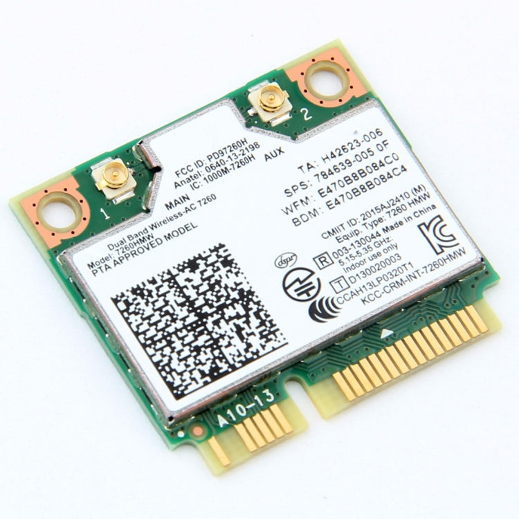 Tarjeta Wifi inalámbrica de doble banda para Intel 7260HMW Mini PCI-E 2,4G/5Ghz WLAN Bluetooth 4,0 tarjeta Wifi 802,11 ac/a/b/g/n, 7260HMW
