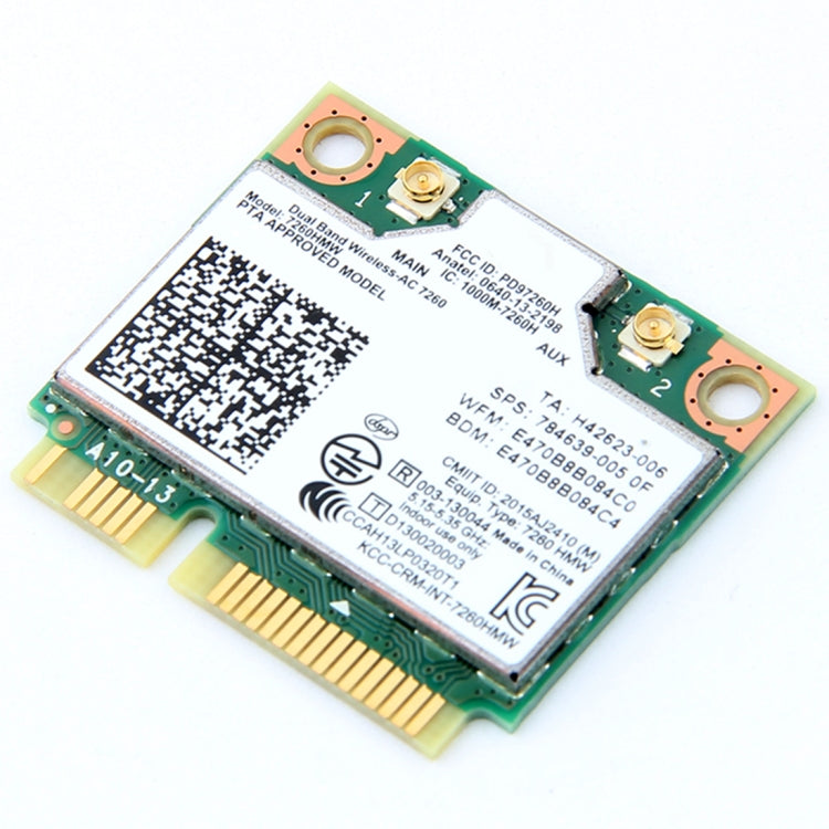 Tarjeta Wifi inalámbrica de doble banda para Intel 7260HMW Mini PCI-E 2,4G/5Ghz WLAN Bluetooth 4,0 tarjeta Wifi 802,11 ac/a/b/g/n, 7260HMW